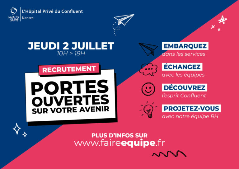 JOB DATING : portes ouvertes sur votre avenir à l'Hôpital Privé du Confluent à Nantes, le 2 juillet 2026