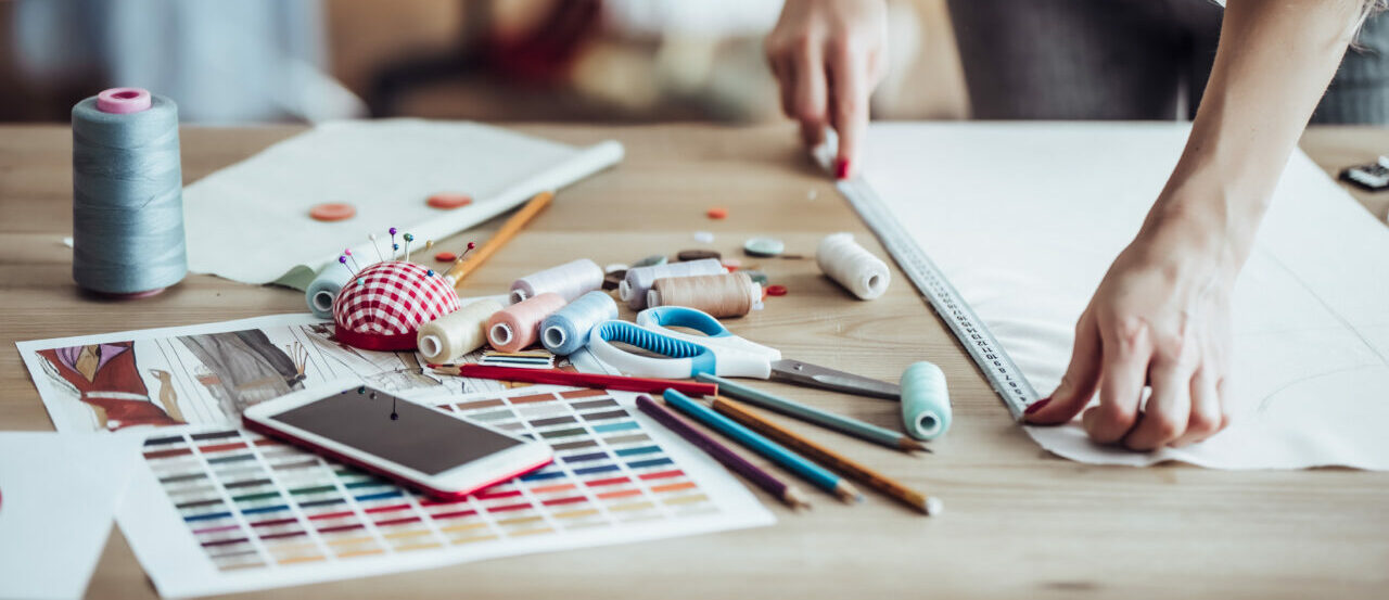 Female fashion designer